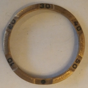 Brass ring after acid