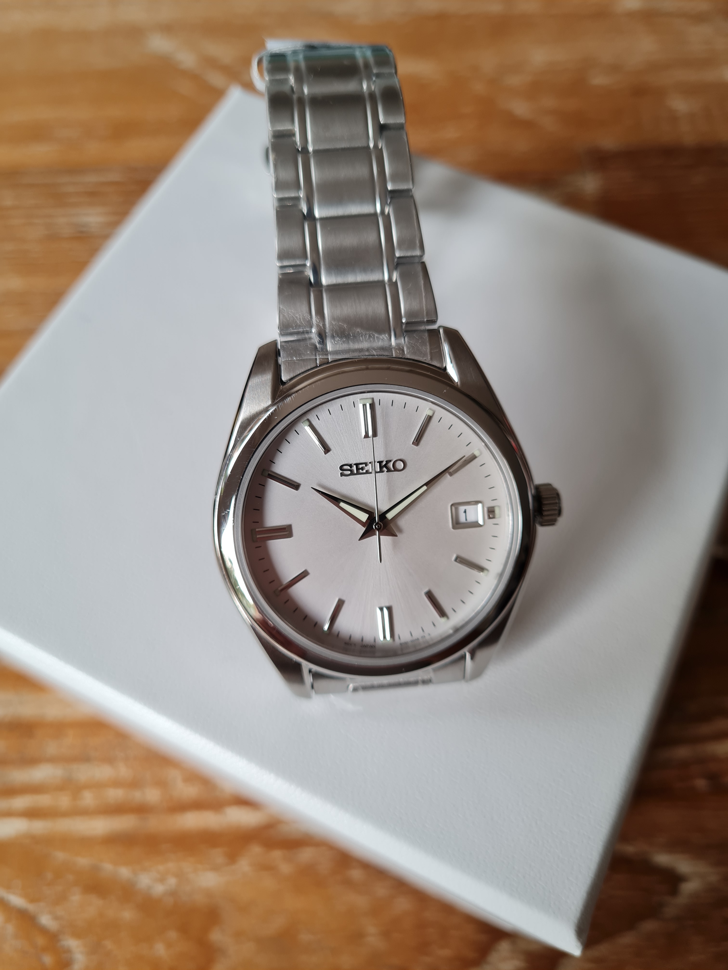 Men's Seiko Silver Tone Stainless Steel Classic Watch SUR307 SUR307P1