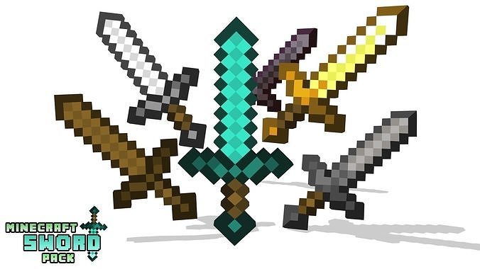 minecraft-sword-pack-3d-model-low-poly-obj-fbx-blend