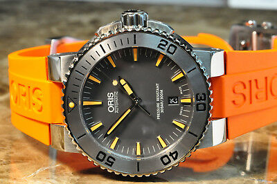 Oris-Aquis-Date-73376534158RS-with-Orange-Rubber-Strap