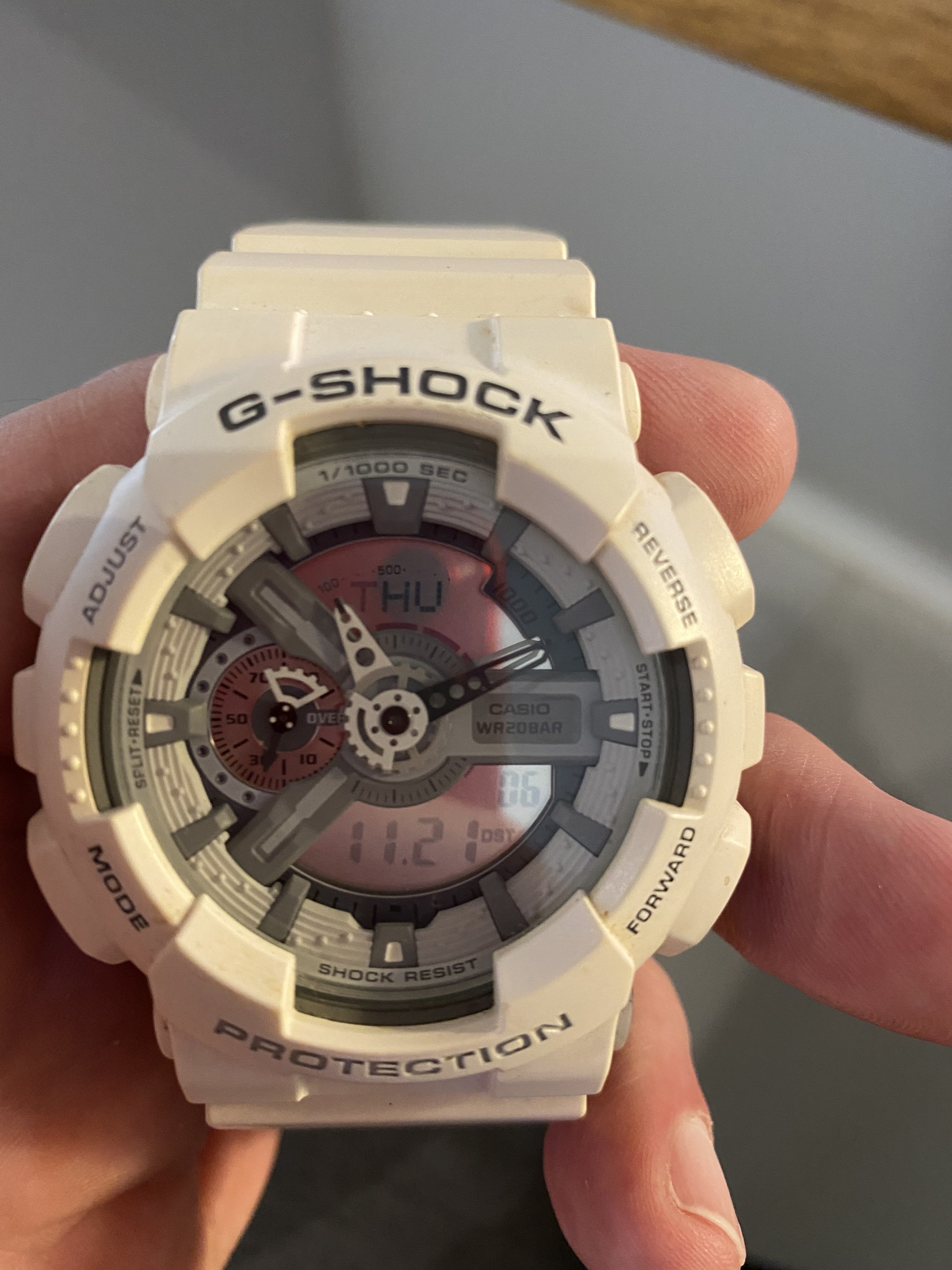 sync g shock hands