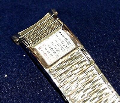 Speidel-Calendar-Watch-Band-NOS-SS-Vintage-Silver