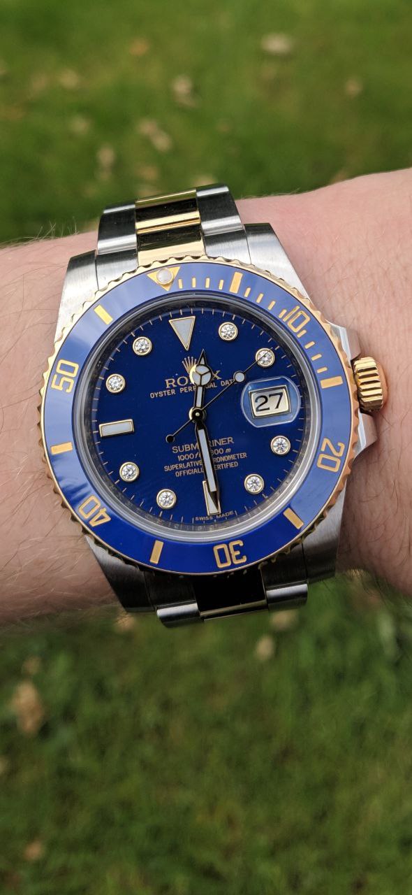NA Rolex Submariner 116613LB Factory Diamond Dial - Rolex only -  Horlogeforum.nl - het forum voor liefhebbers van horloges