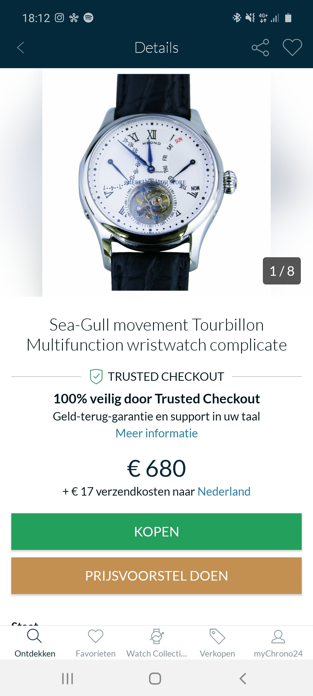 Tourbillon horloge kopen new arrivals